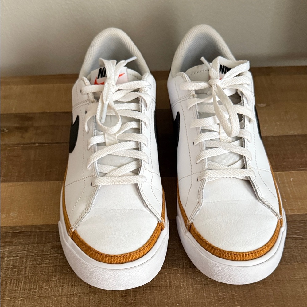 Nike White and Tan Sneakers